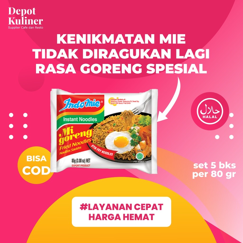 

1 Bungkus - MIE INSTANT INDOMIE 80GR MIE GORENG SPESIAL - Depot Kuliner