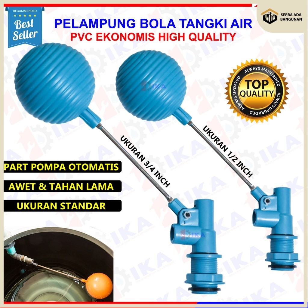 PELAMPUNG AIR OTOMATIS MURAH  1/2" 3/4" KRAN AIR OTOMATIS PELAMPUNG BOLA PVC MIRIP SUNMATIC TERMURAH