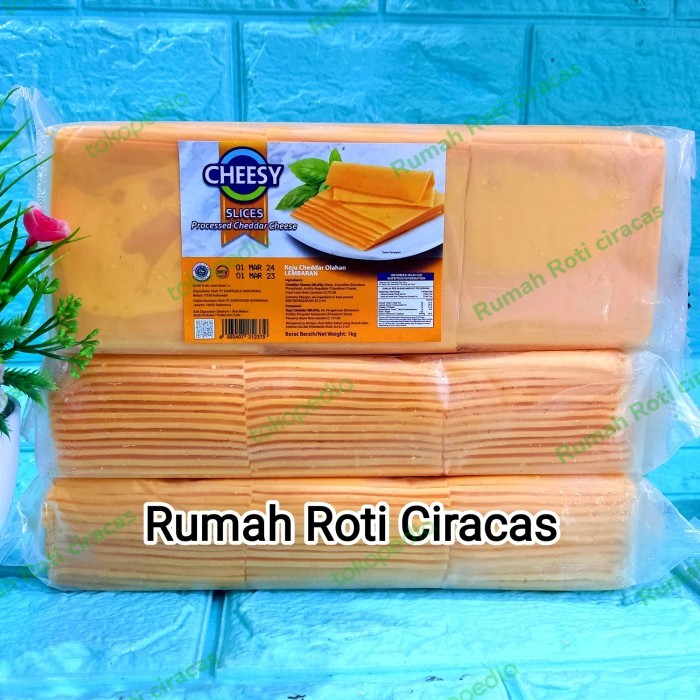 

[Premium] BURGER CHEESE SLICE CHEDDAR 1KG CHEESY BERGER SLICES KEJU TIPIS 1 KG
