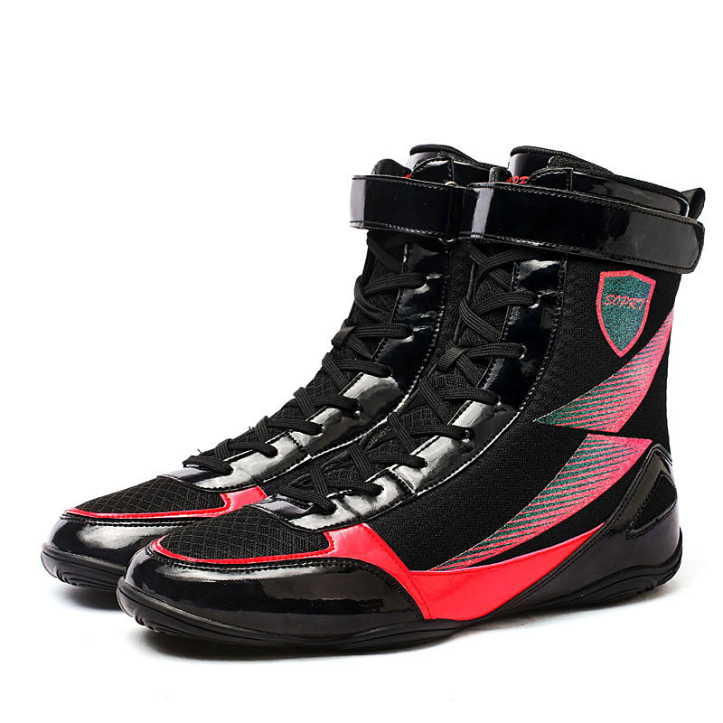 New men's boxing. Wrestling sports shoes, high top foot protection fencing shoes, squat weightliftin