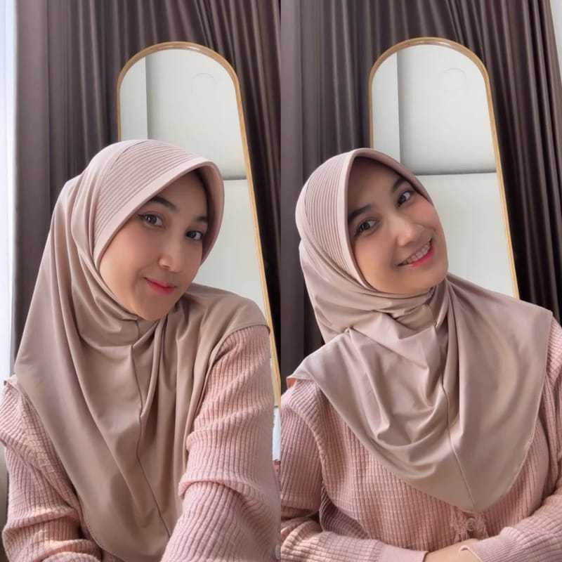 VS - HIJAB INSTAN BERGO SPORT ( PET TEBAL M )  // BERGO PET TEBAL JERSEY // BERGO PET BESAR