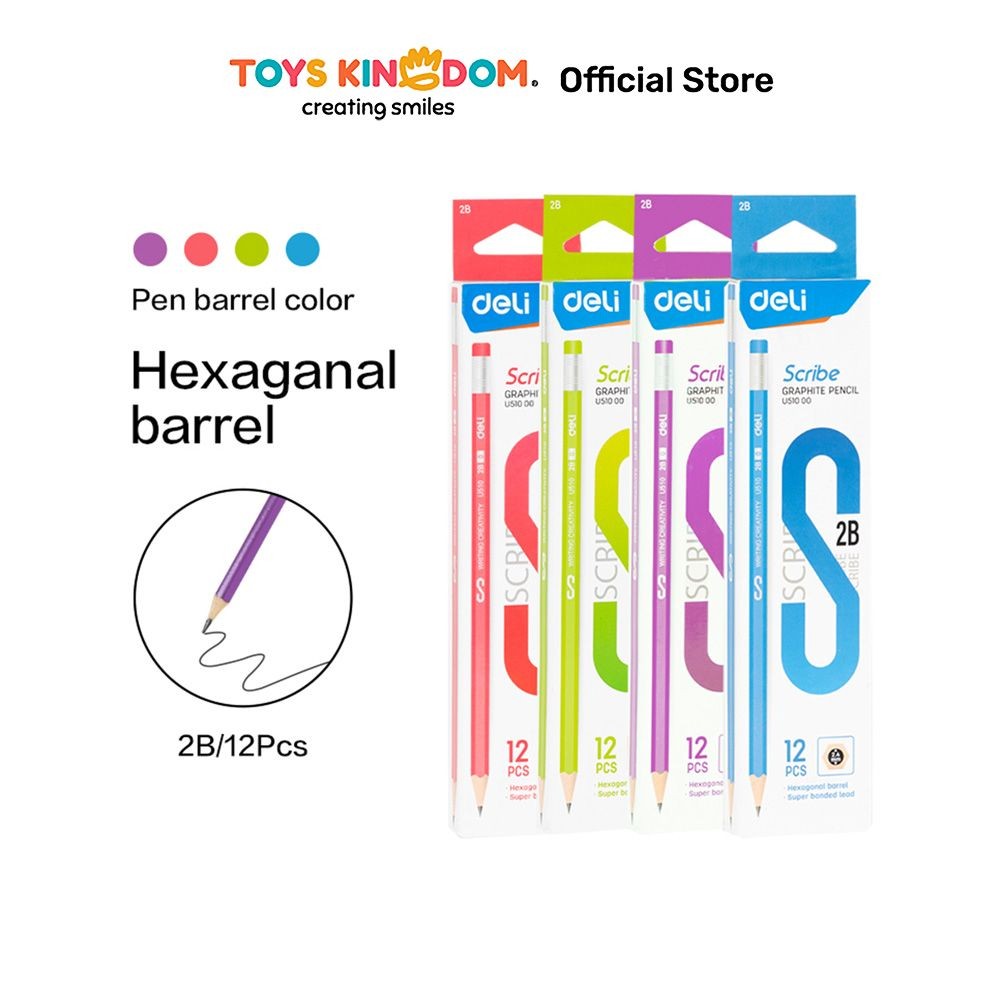 

Toys Kingdom Deli Set 12 Pcs Pensil 2B Graphite Hexagon Eu51000 Random Pencil Alat Tulis Perlengkapan Kantor Dan Sekolah
