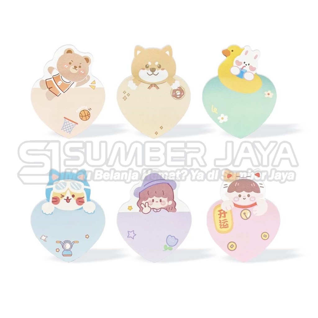

Sticky Note Memo Tempel Lovely Cute Heart M&G YS-540/AS34U129
