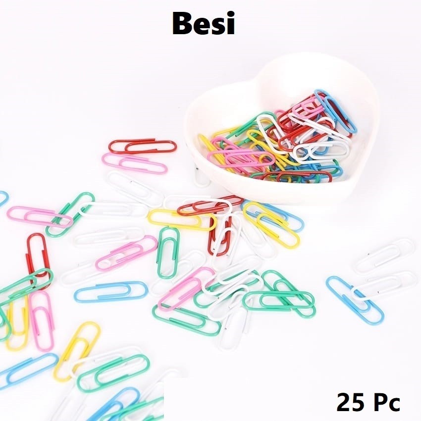 

Paper Clip / Penjepit Kertas Warna Warni/25Pc