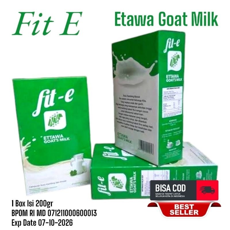 

FIT E SUSU KAMBING ETAWA PLUS BIDARA TEMULAWAK PEGAGAN 1 BUNGKUS 200GR ORIGINAL