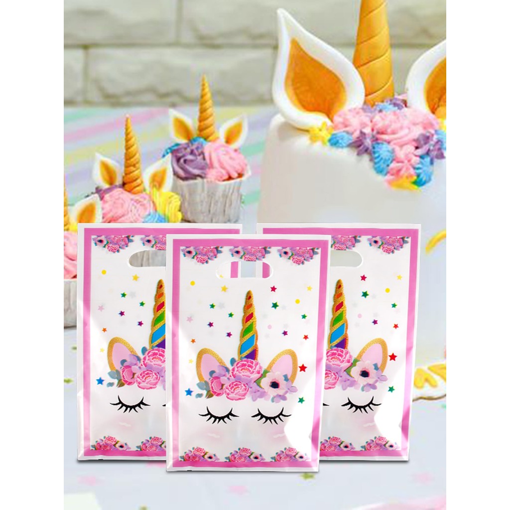 

10PCS Unicorn Party Gift Bag Birthday Party Decoration Candy Packaging Bags Baby Shower Kids Favor Party Supplies