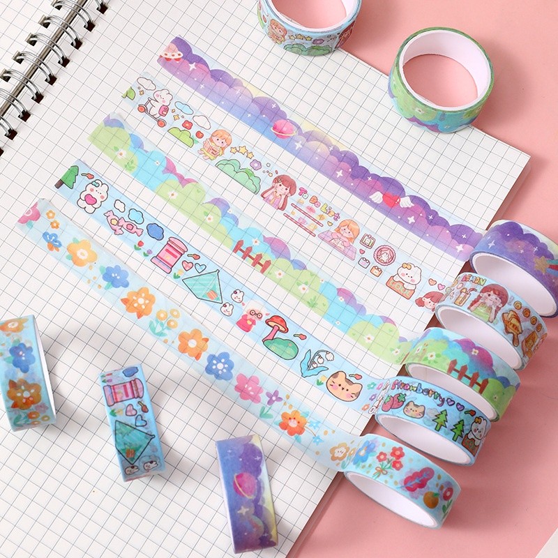 

⭐JOJU⭐ SELOTIP MOTIF / WASHI TAPE DEKORASI / ISOLASI MOTIF LUCU IMUT