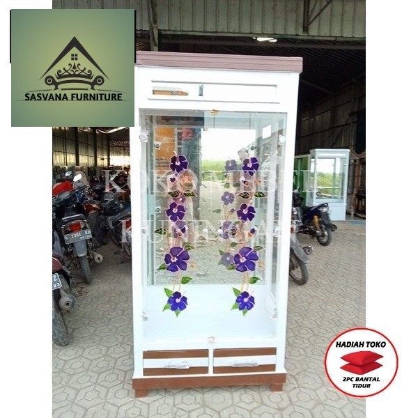 (FREE BANTAL TIDUR) Lemari Hijab Lemari Gamis full gantungan 2 Pintu Minimalis termurah cirebon Breb