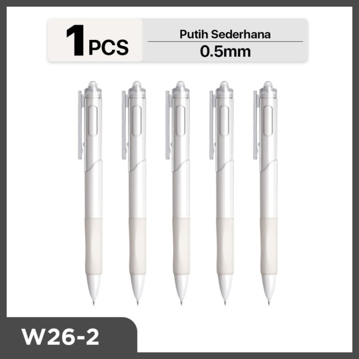 

Homify Living AIMILO Gel Pen Pulpen Gel Retractable 4 Warna 0.5mm Ink Water Base 1 - Putih