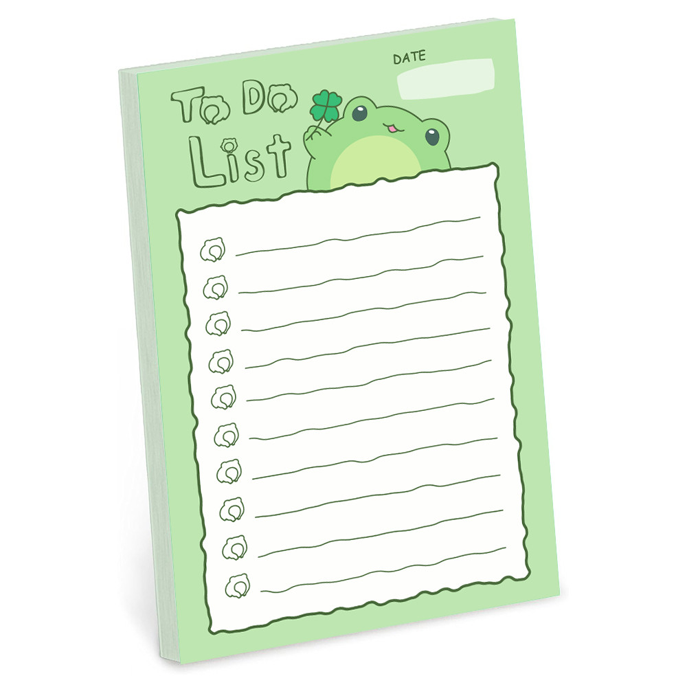 

Kawaii Frog To Do List Big Sticky Notes for Task Planner to Reach Goals, School Office Stationery Supplies, 50 Sheets 4” x 6”