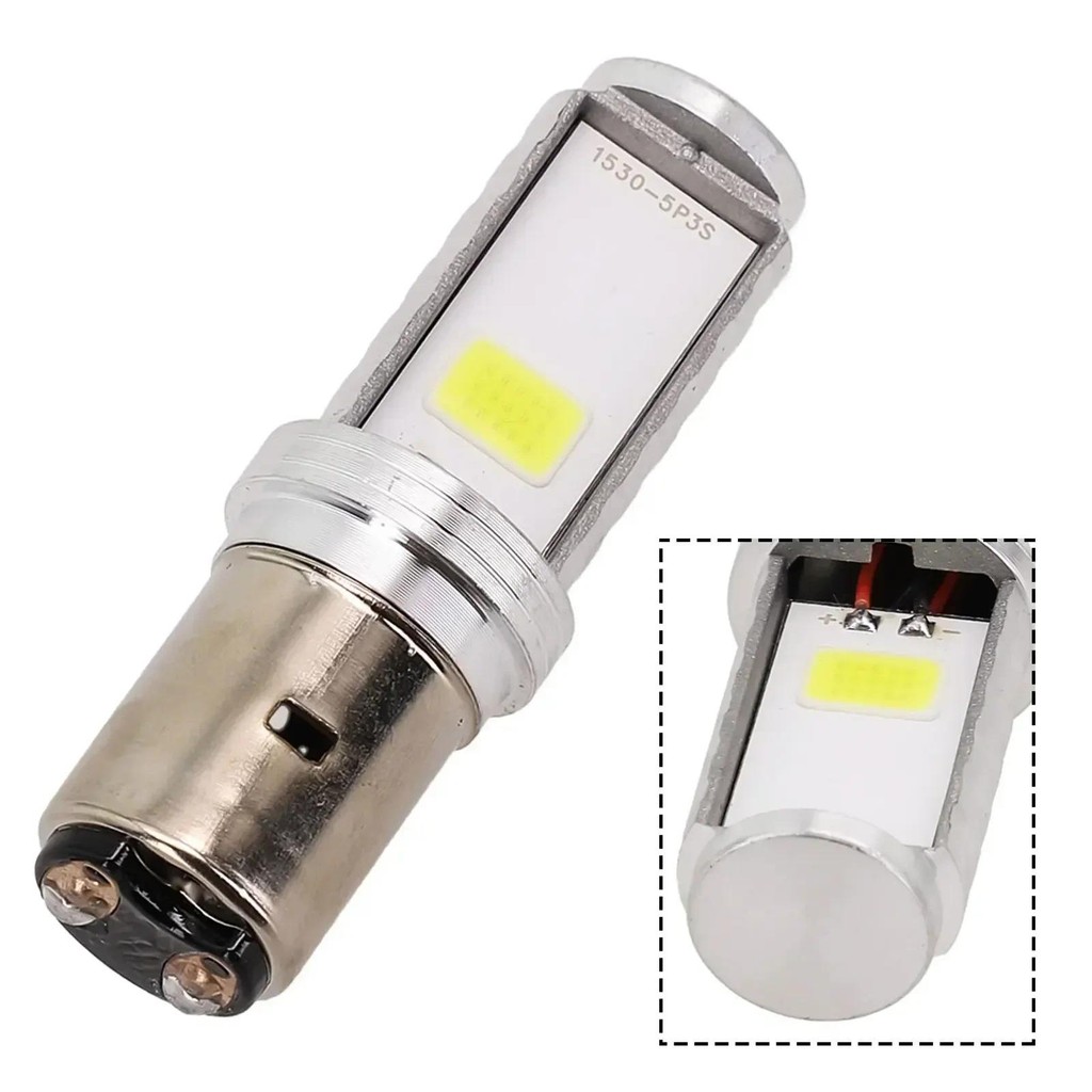 BA20D H6 Motorcycle LED Headlight Lamps Hi/Low Beam Conversion Bulbs White 5000K 12V High Temperatur