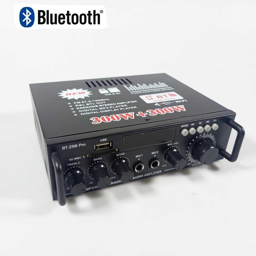 Nobsound Audio Amplifier Bluetooth 5.0 HiFi 2 Channel Output - BT-298 Pro