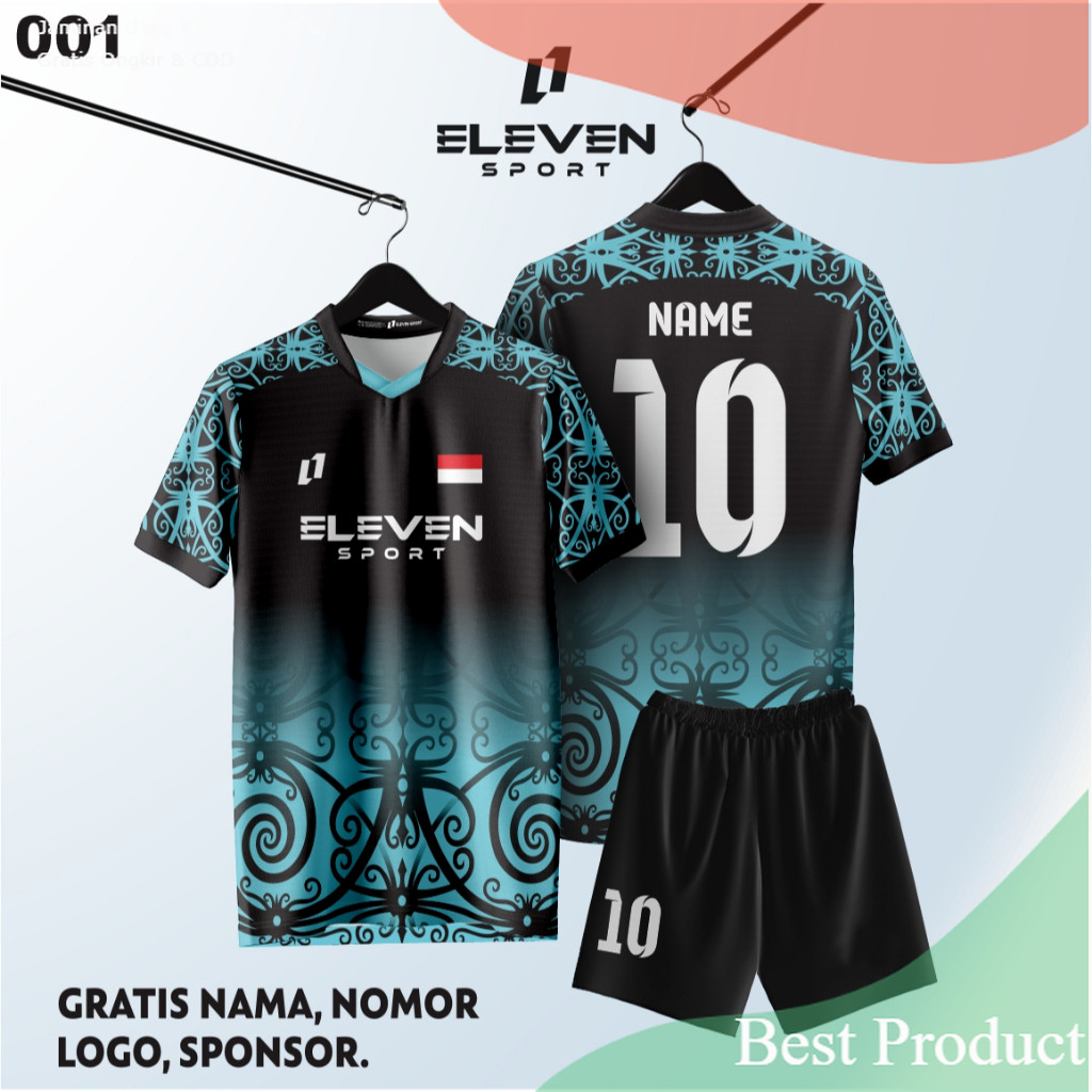 Jersey Futsal printing jersey volly jersey badminton (bisa satuan) 1/ HITAM PUTIH KUNING