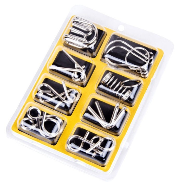 METAL WIRE PUZZLE 8 in 1 / mainan anak asah otak brain teaser unlock