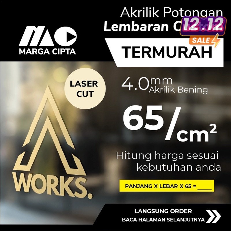 AKRILIK LEMBARAN CUSTOM 4mm | Akrilik bening Akrilik Transparant