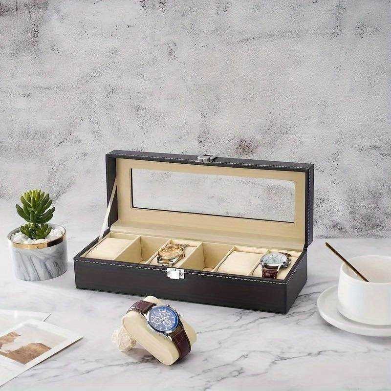 

Kotak Penyimpanan Jam Tangan Storage Organizer Watch Box 6 Slot - LS-006
