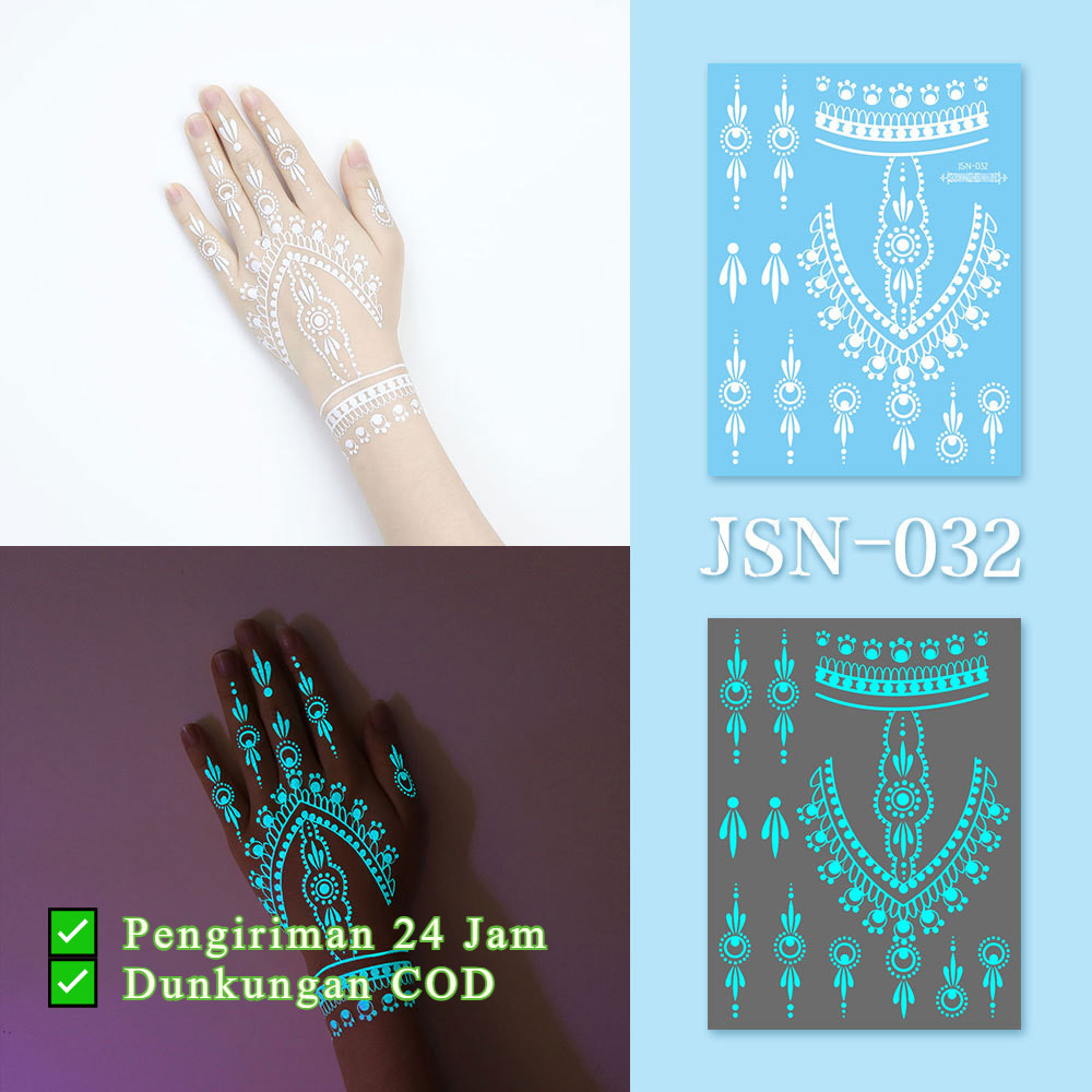 

[K.Anissa] Pengiriman 24 Jam ✅ Henna Tatto Merah Sementara Stiker Tato Semi Permanen | 14.8*20.8CM