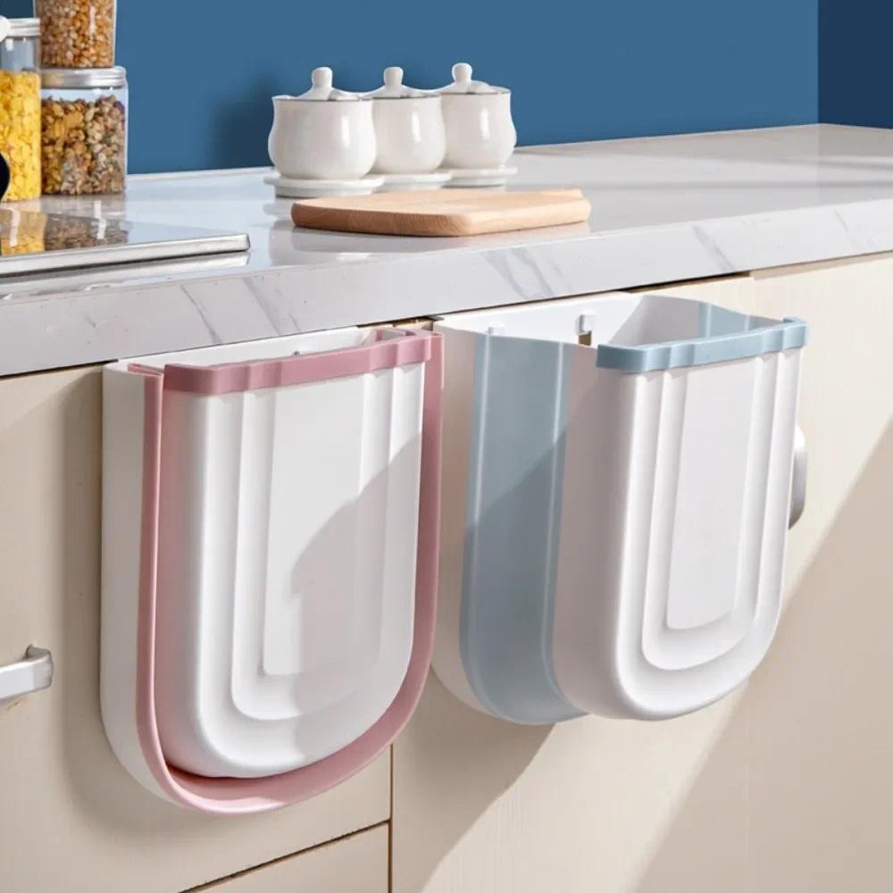 

Kitchen Folding Trash Can Wall Mounted Kitchen Cabinet Door Mounted Folding Trash Can for Vehicles