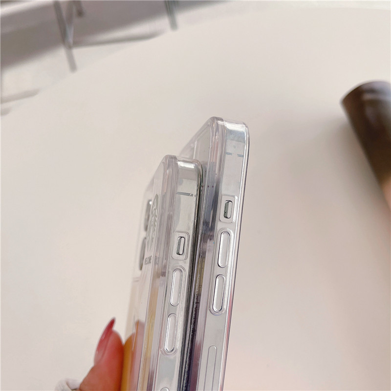 ┑ iPhone 15 Plus 14 Pro Max 11 12 13 Cute Floating Starbucks Glitter Liquid Bling Quicksand Soft Fra