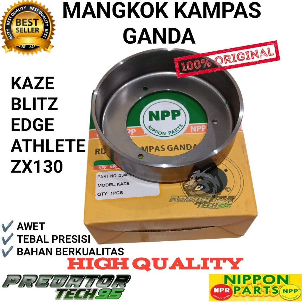 MANGKOK KAMPAS GANDA LONCENG RUMAH KOPLING GANDA MOTOR NPP KAWASAKI KAZE BLITZ ZX130 AHTLETE EDGE HI