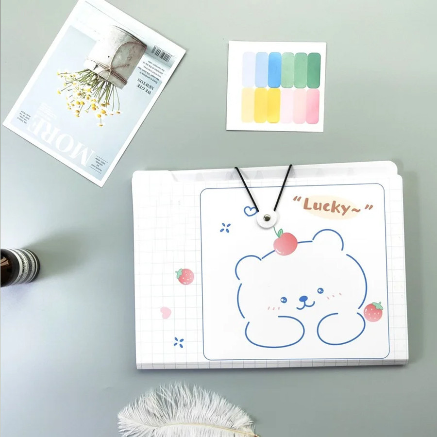 

LB - Folder Document Organizer Map Tempat Penyimpanan Dokumen Imut A4 Folder File Holder R1115