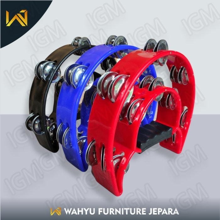 Alat Musik Tamborin Tambourine Double Ring Kecrekan Tambourine - Random Double Ring Gereja Tambourin