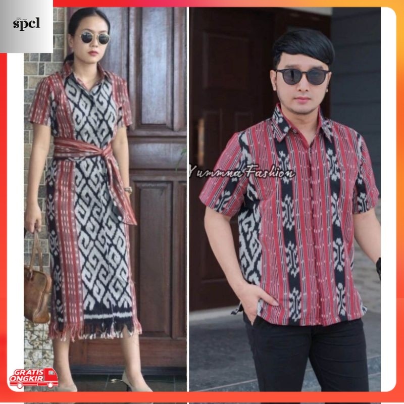 Merry Cristmas / "Best seller" Baju tenun couple wanita menyusui natal sarimbit keluarga terbaru jah