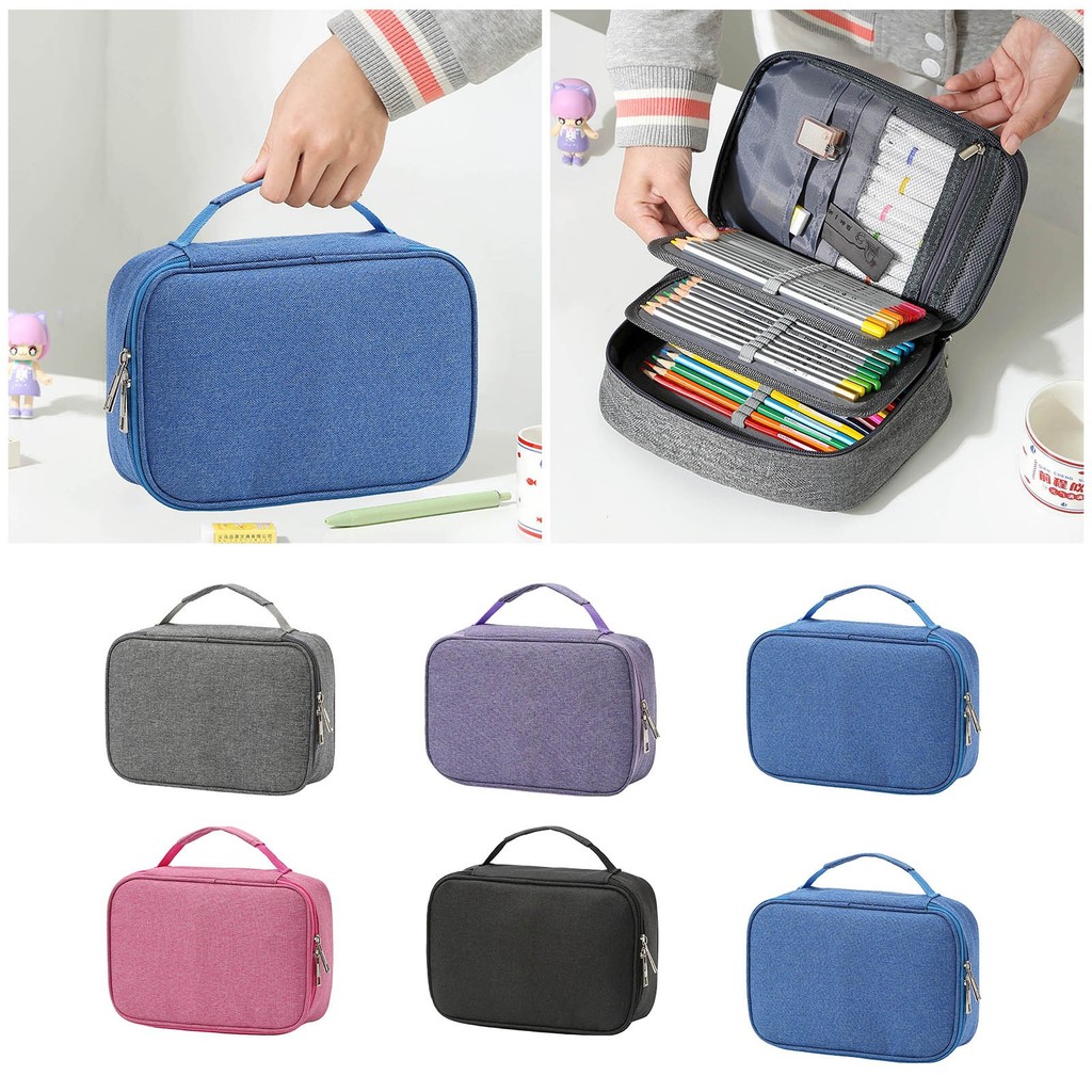 

3/4 Compartment Large Capacity Pencil Case Aesthetic Pencil Pouch School Bag Gift Supplies Organizer Stationery Cute Pencil Case