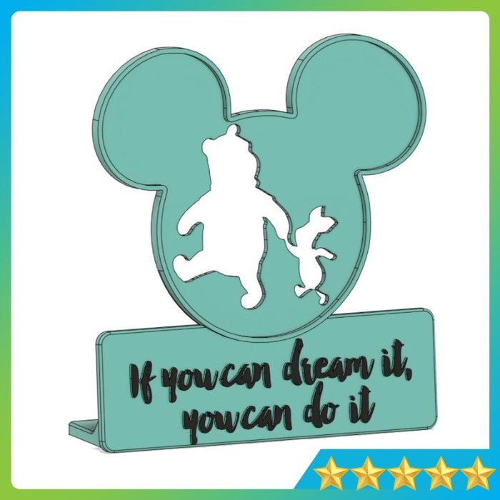 

Mickey Pooh and Piglet Decal with Optional Stand