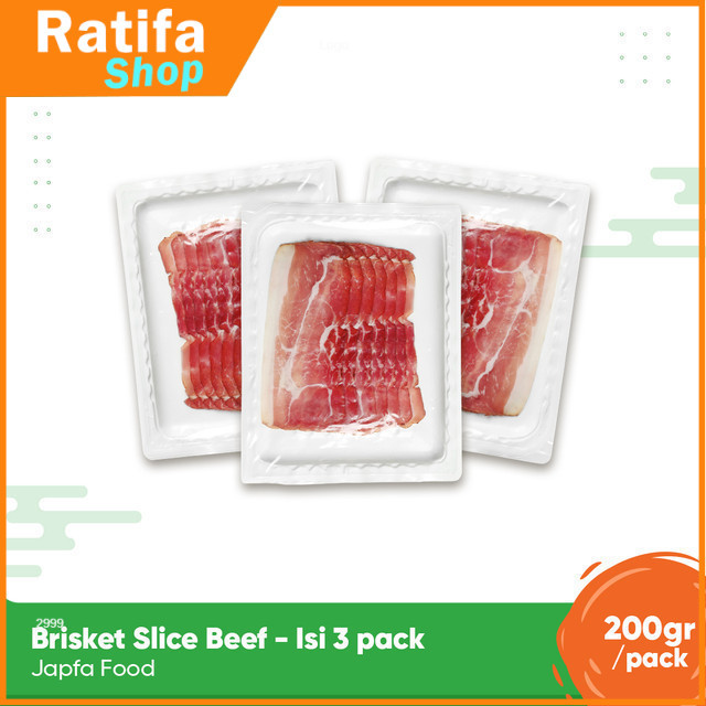 

Brisket Slice Beef 200gr - Isi 3 pack