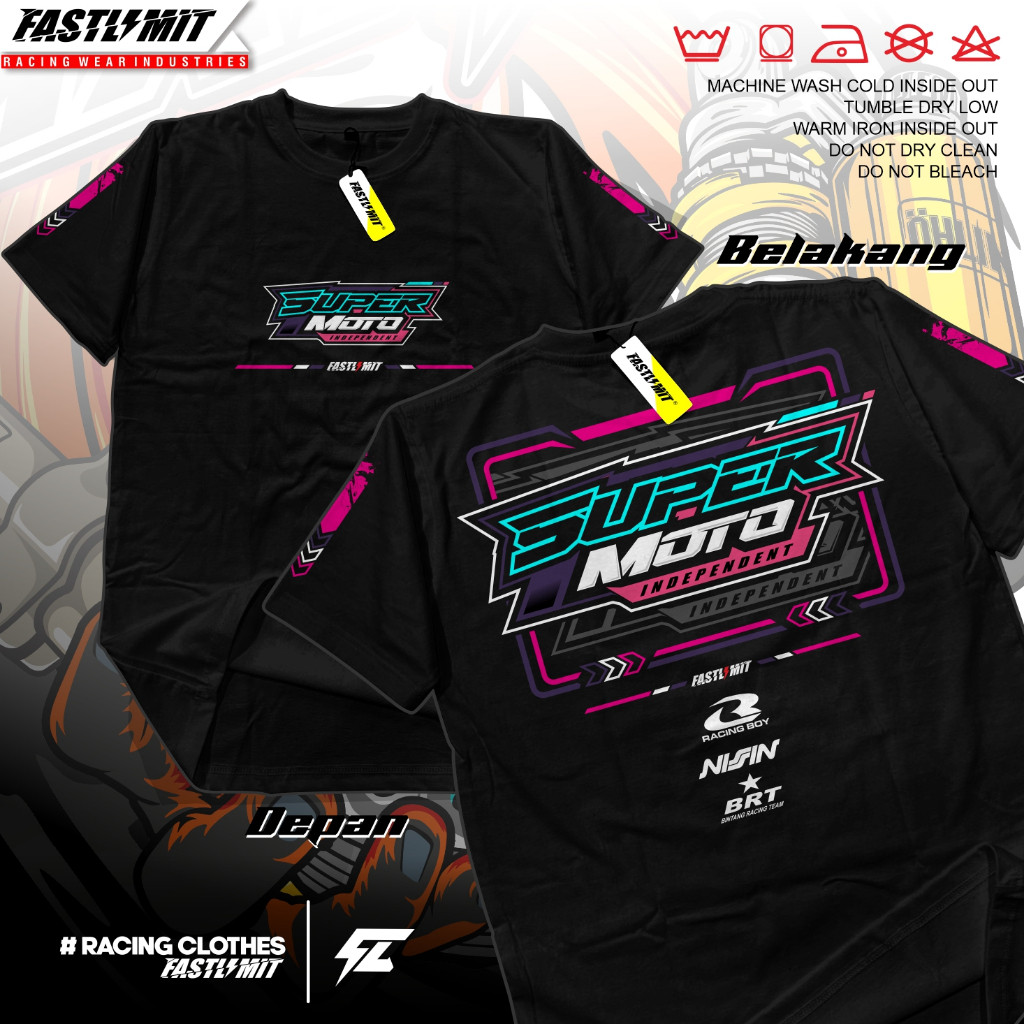 Baju Kaos Supermoto Gank CRF WR DTracker KLX KTM Cotton Combed Premium Kaos Racing Original All