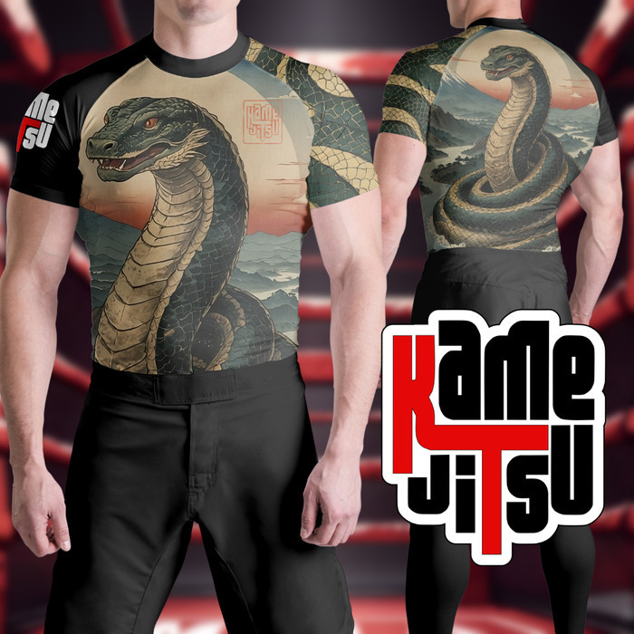 Rashguard MMA BJJ Kamejitsu Rashguard Anakonda - Short Sleeves