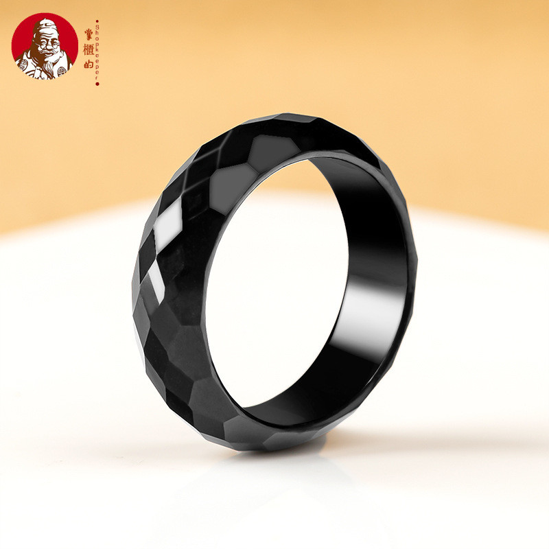 [Dengan  sertiflkat   identiflkasi] Natural Batu giok, cincin giok tinta, cincin pria dan wanita, ci