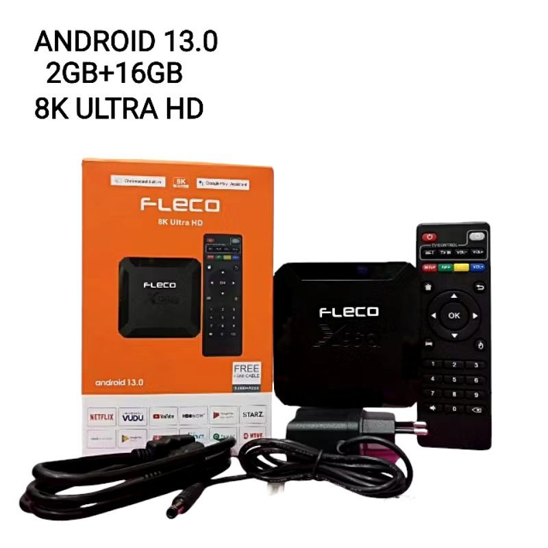 Smart TV FLECO STB TV Box Android 13.0 8K Ultra HD 2GB + 16GB X96Q
