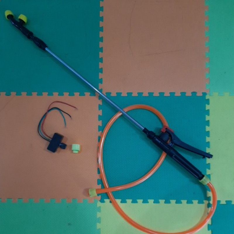 set gagang stik elektrik komplit spuyer plus selang potensio pompa sprayer handle kran nozzle
