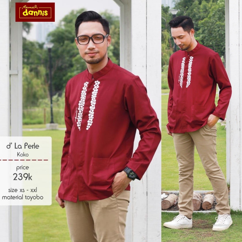 Koko Dannis La Perle Katun Couple Keluarga lebaran ready stock