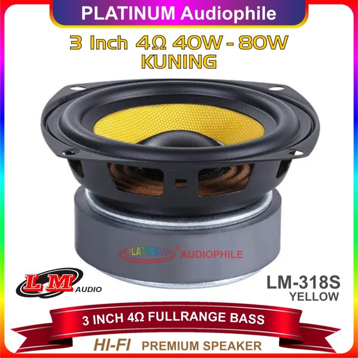 Speaker 3 Inch 4 Inch Fullrange Mid Bass Hifi Full range Mid Woofer - 3 inch Kuning