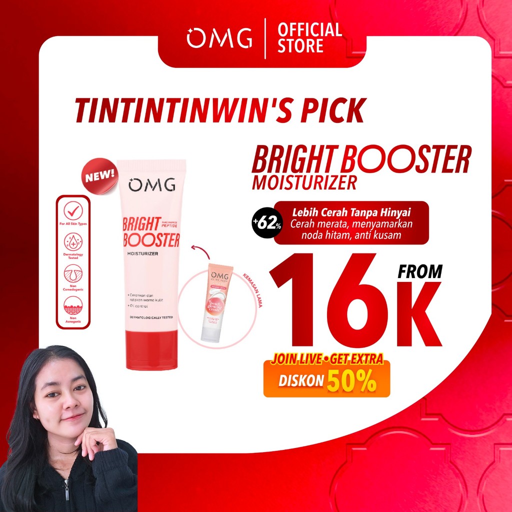 [TINTINTINWIN'S PICKS] OMG Oh My Glow Bright Booster Moisturizer 25 g - Untuk Semua Jenis Kulit - Me