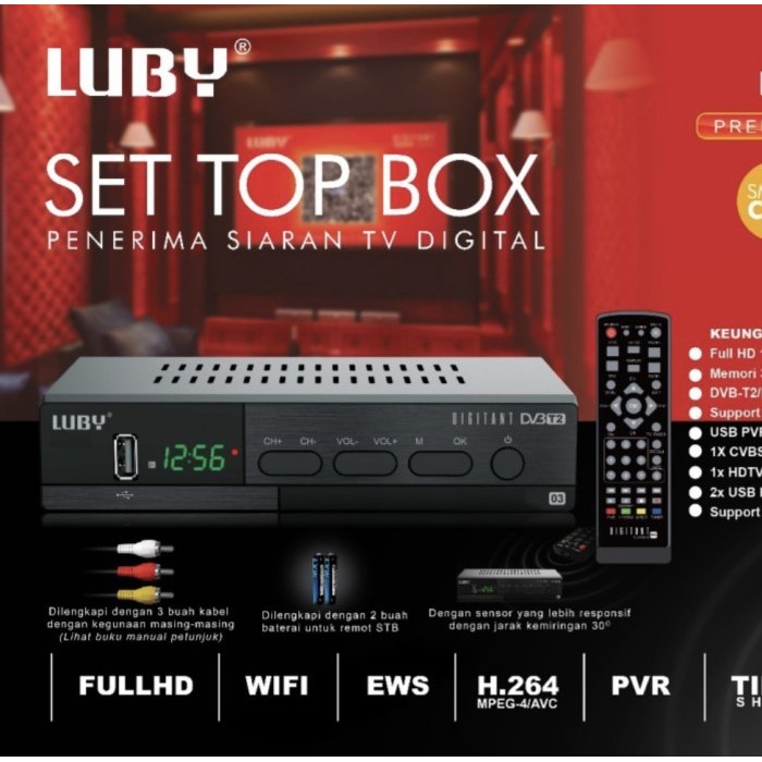 Set Top Box DVB T2-01 STB Digital Luby - STB Luby 01