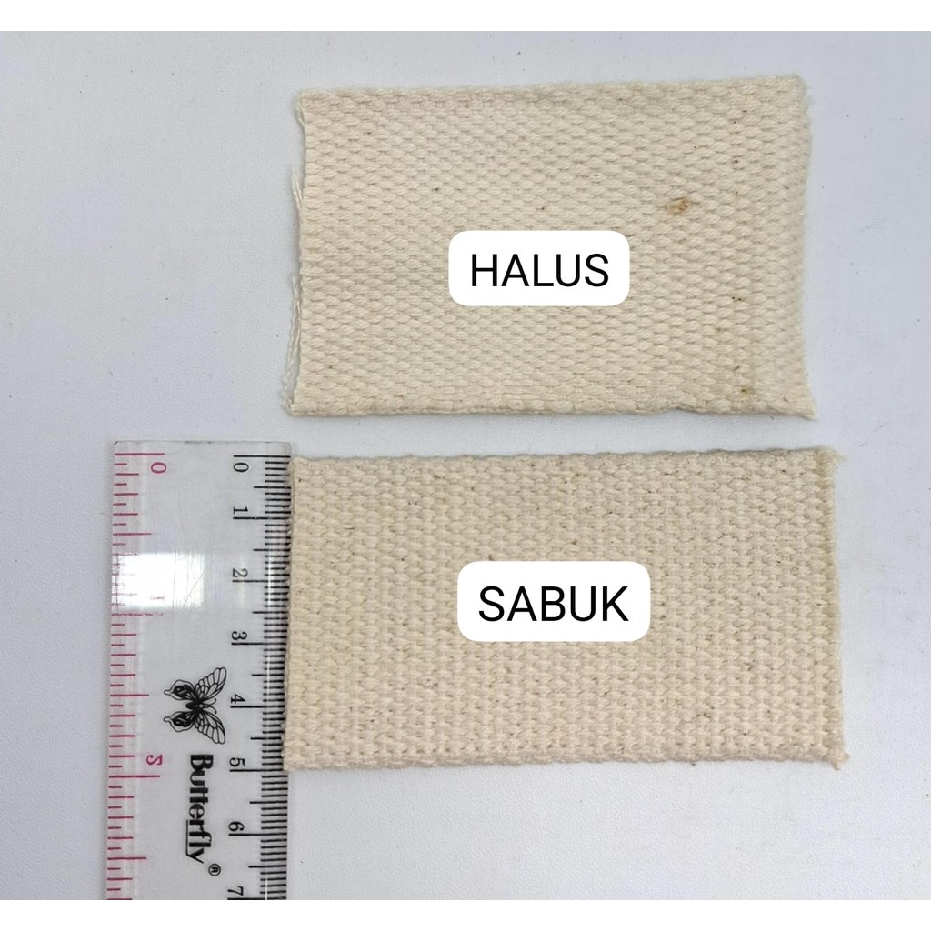 METERAN Webbing Katun  Tebal 5cm Warna Cream
