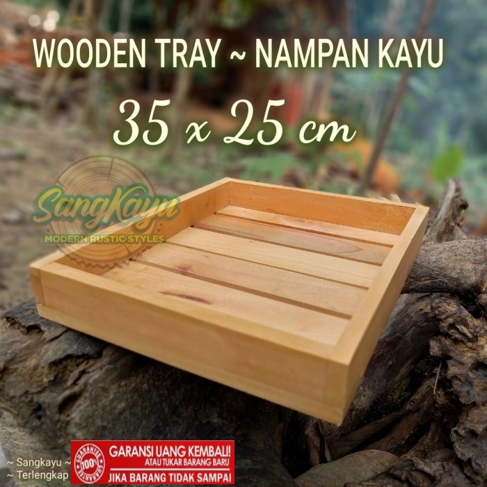 

Nampan Kotak seserahan 35x25cm kotak hantaran kotak parcel nampan kayu - KAYU MAHONI, 35 x 25 x 2 cm