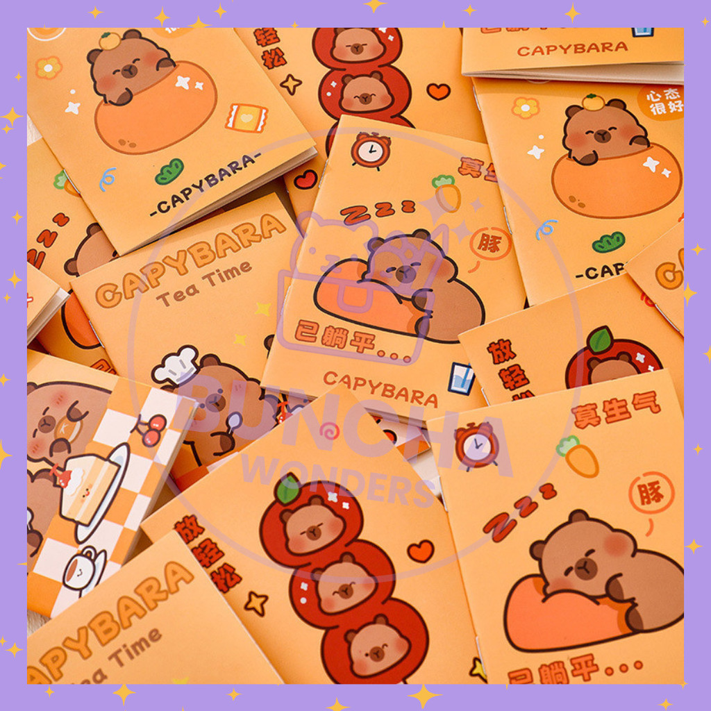 

BW PROMO - Buku Tulis A7 Motif Kartun Kapibara Capybara Lucu Catatan Notebook Mini Import China