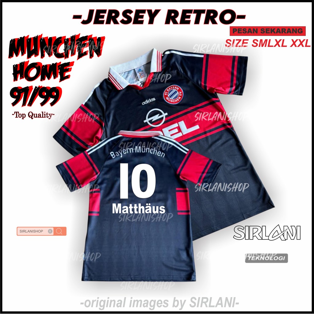 RETRO MUNCHEN HOME 1997 1999 JERSEY VINTAGE BAYERN MUNCHEN HOME 97 99