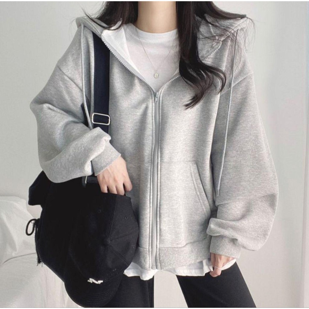 (SWD) Jaket Hoodie Polos Zipper Basic Ld 110 (M-L) & Ld 120 (XL) Hodie Zipper Kekinian Fashion Outfi