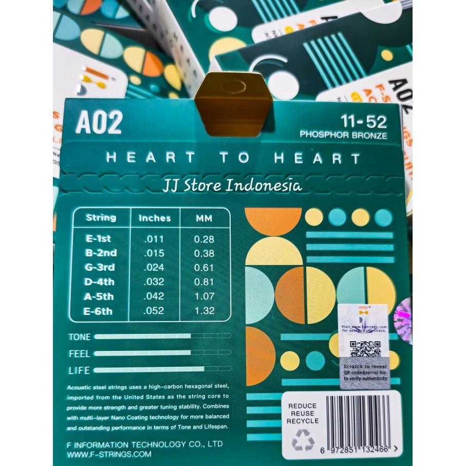 F-STRlNGS Akustik Elektrik Light Coating  - Akustik A01