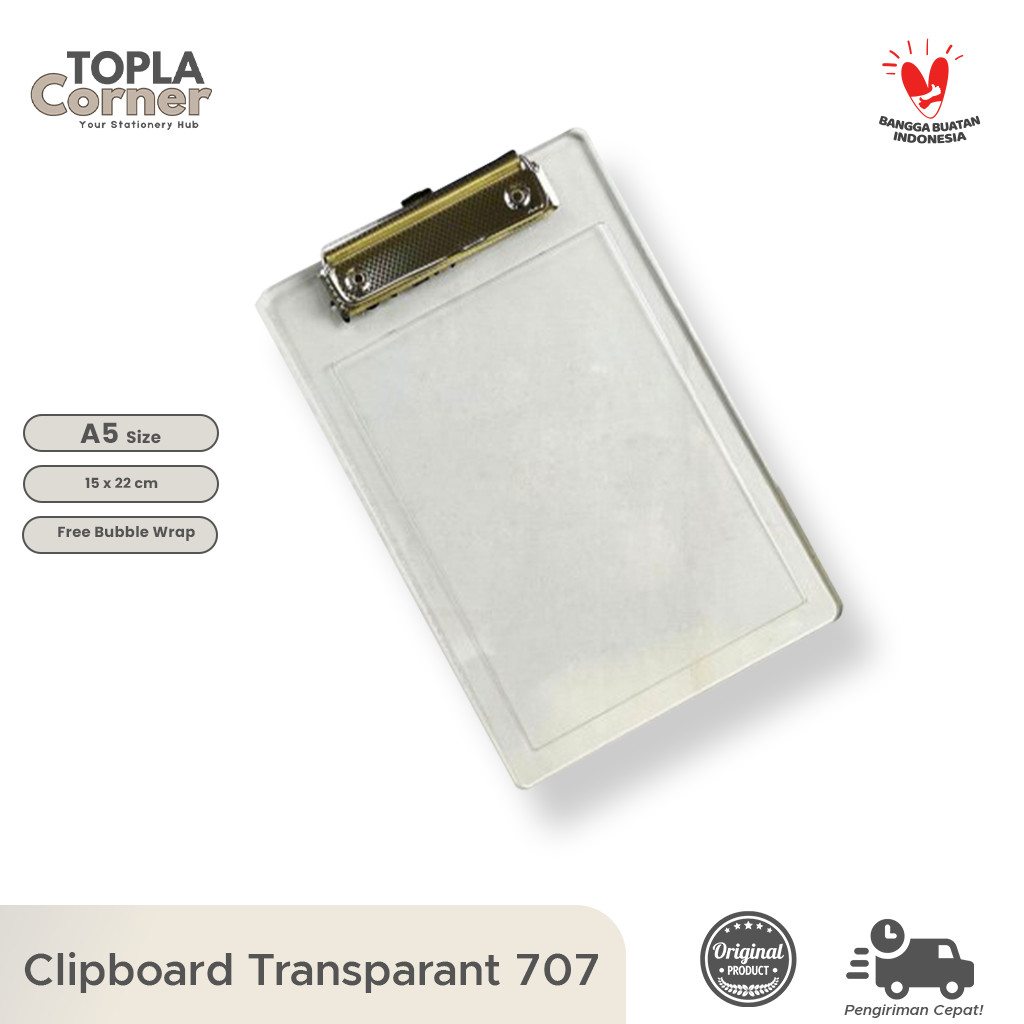 

Clipboard Papan Jalan 707 A5 Topla - Estetik Kafe & Catatan