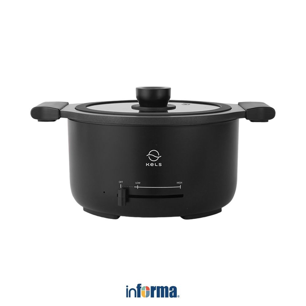 Informa Kels 2.5 ltr Oscar Panci Hot Pot Elektrik 2 In1 - Hitam Multifunction Electric Pan Kuali Pot
