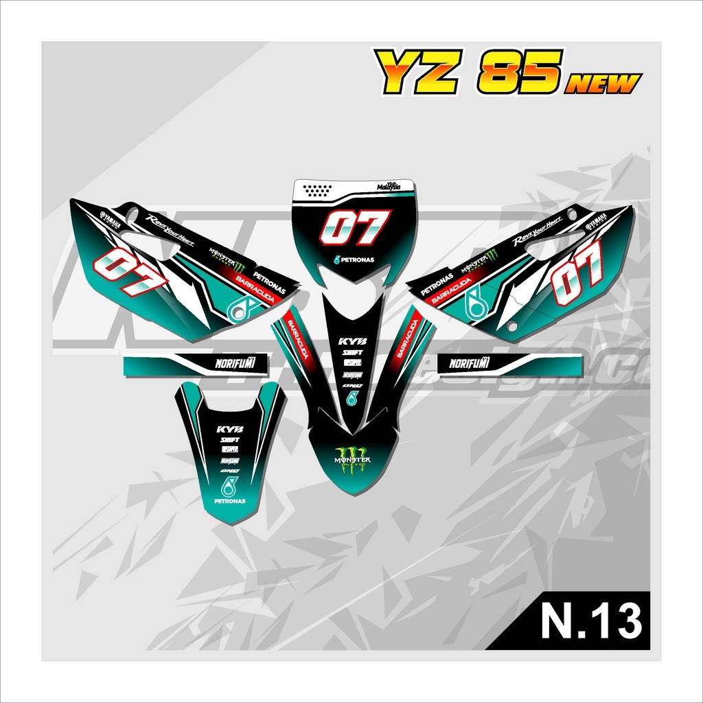 Sticker Striping Variasi Decal YZ 85 Motif Racing Terbaru
