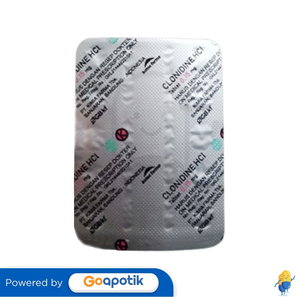Clonidine Kimia Farma 0.15 Mg Strip 10 Tablet