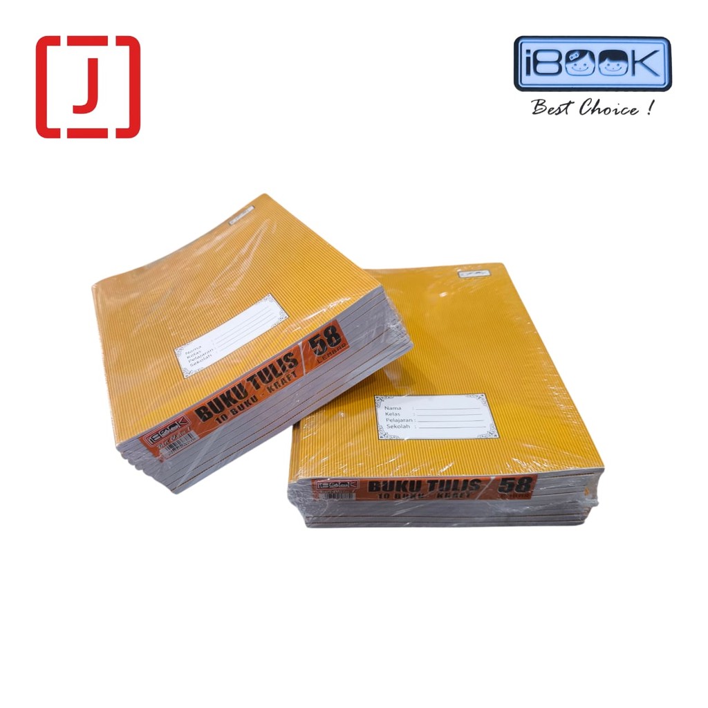 

Ay00! 1 Pack Buku tulis 58 lembar Sampul Coklat Ibook (Harga 1 Pack isi 10 buku)